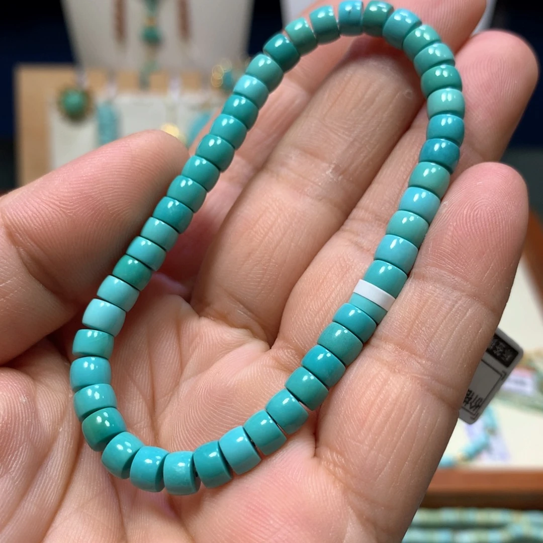 绿松石未镶嵌直切5mm