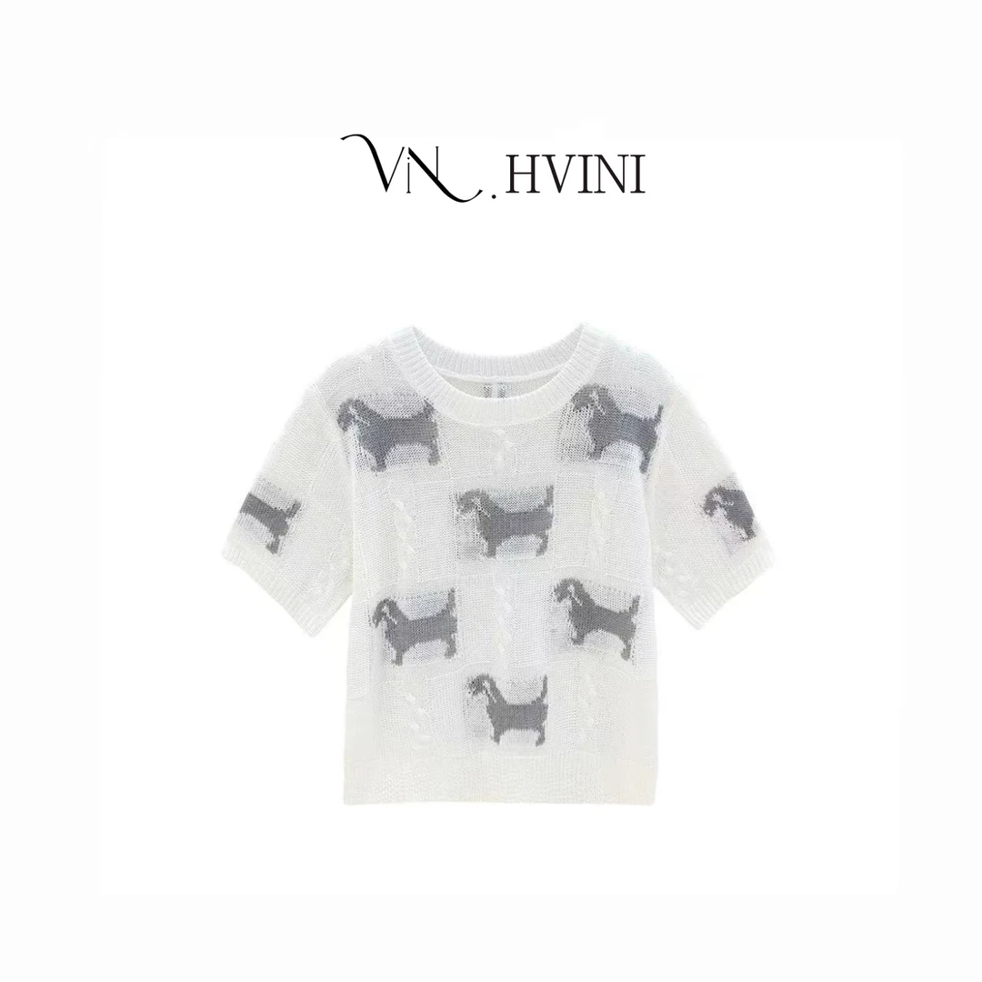 【狗狗出没】2025春季新款时尚百搭休闲上衣毛衣H2086