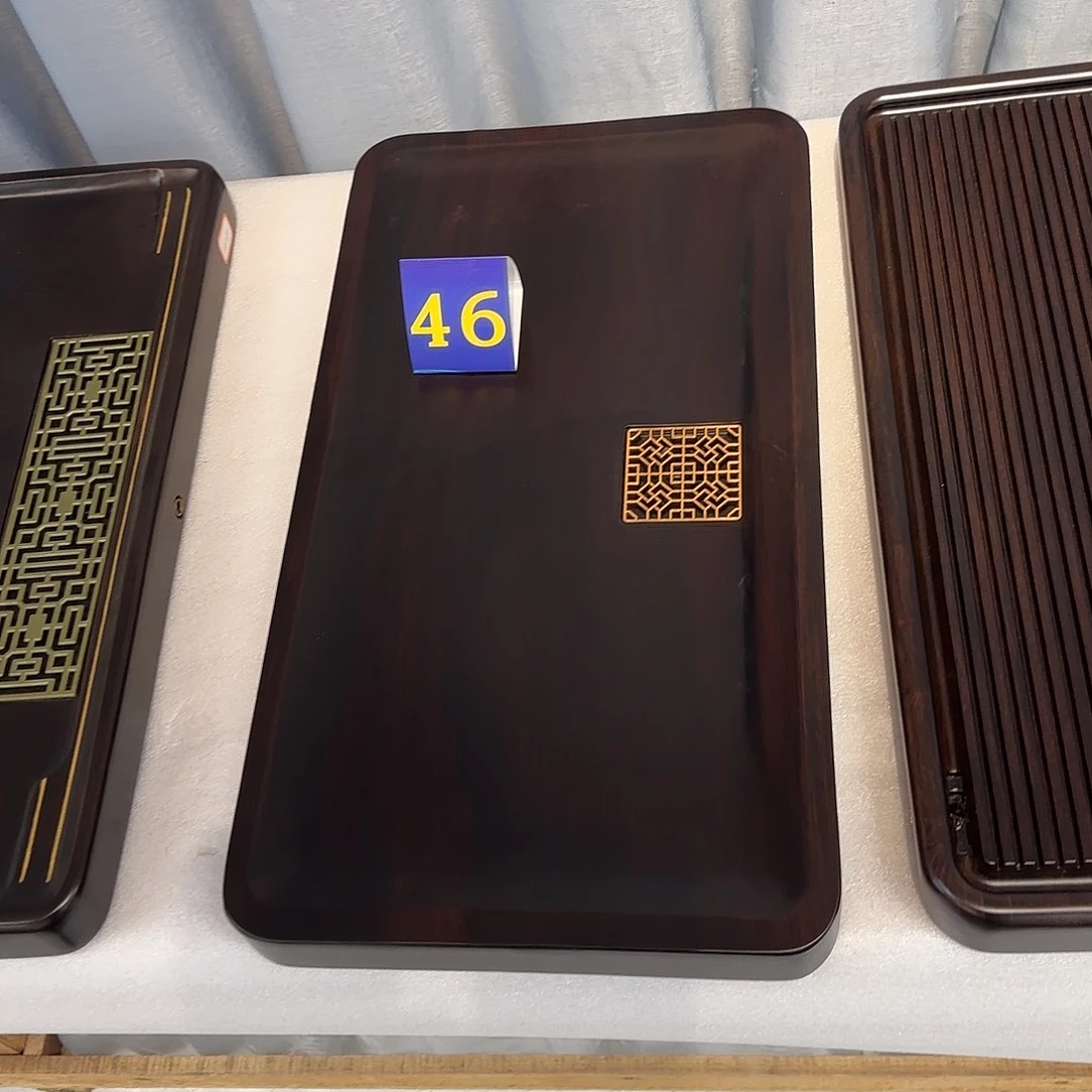 现***实黑檀木实木茶盘60/32