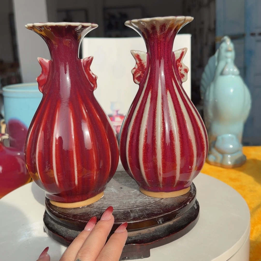 摆件瓷郑家钧窑摆件