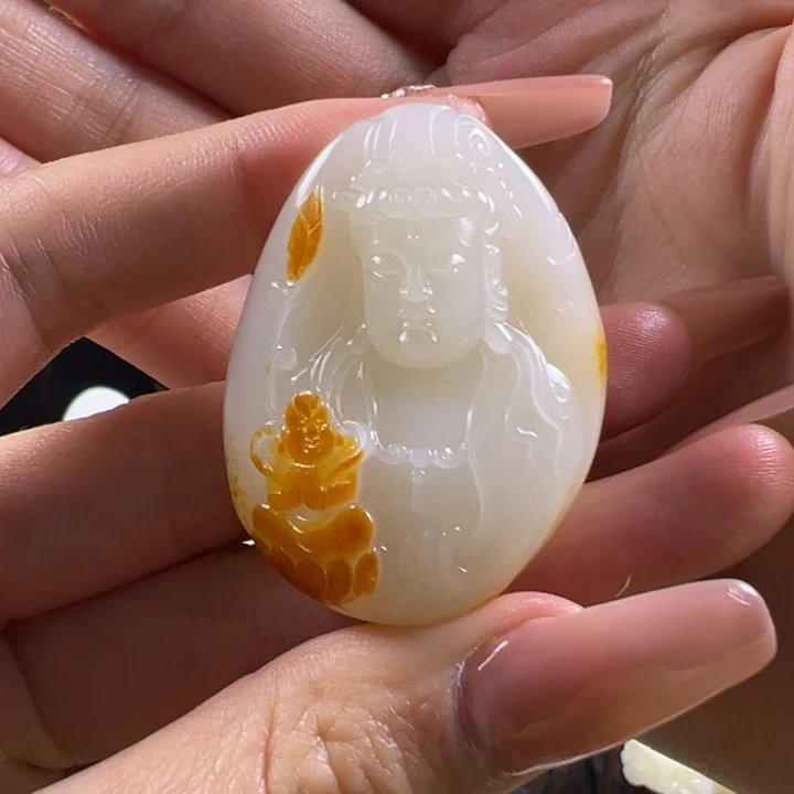 和田玉未镶嵌吊坠(不含链)