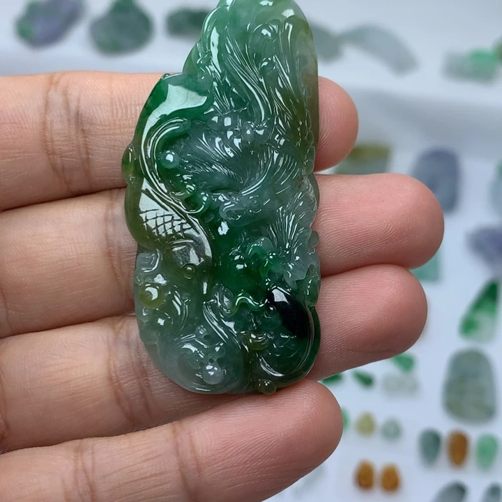 翡翠未镶嵌吊坠(不含链)
