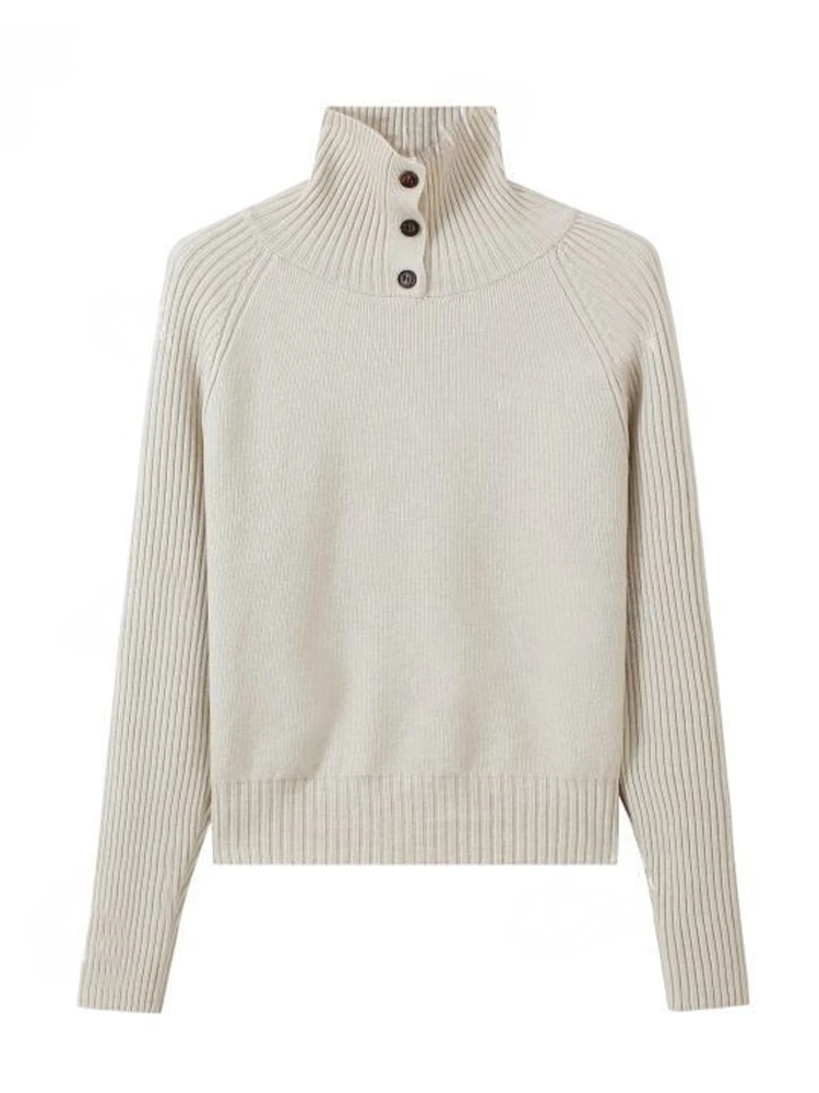 时尚休闲针织衫女2025年秋冬新款小个子遮肚显瘦百搭减龄A12054