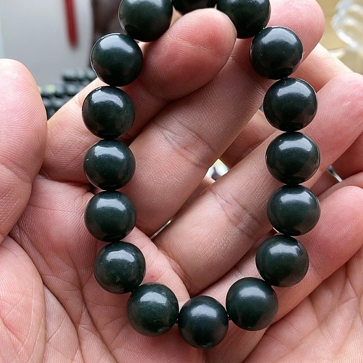 【闪购商品】未镶嵌手链和田玉14油青