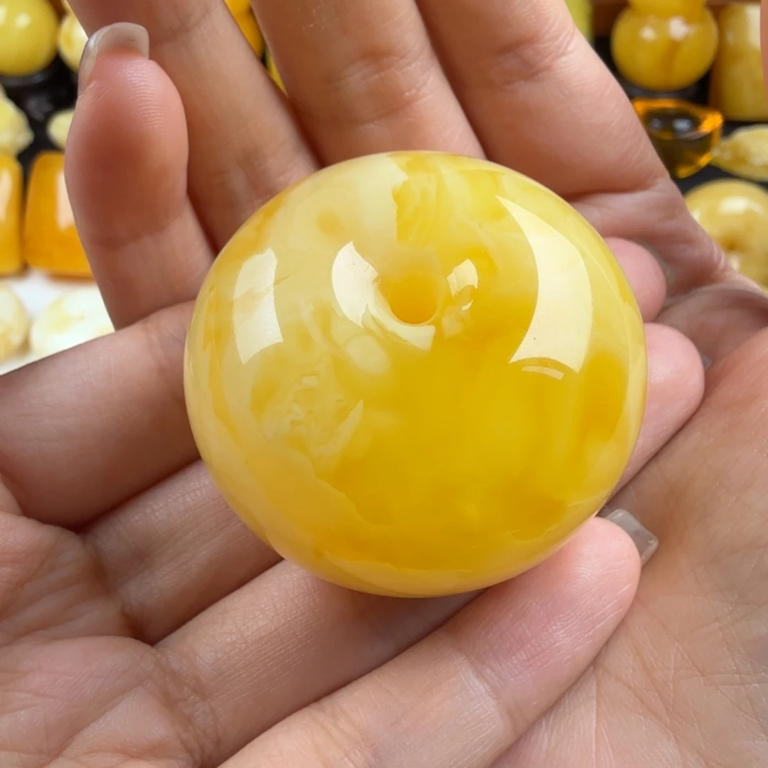 琥珀未镶嵌颈饰纯天然琥珀蜜蜡无优化