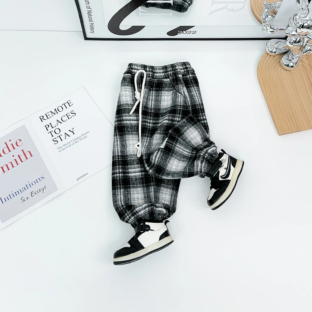 儿童加绒裤子男童运动裤2025秋新款秋冬装 UTT52026 悠悠童话童装