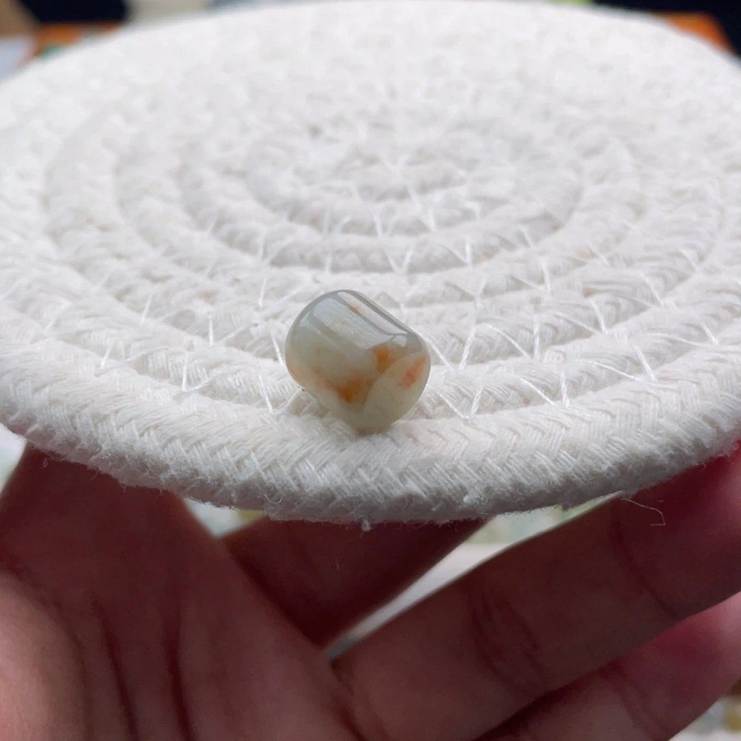 散珠翡翠天然缅甸翡翠a货桂花糕桶珠10.4×9.8