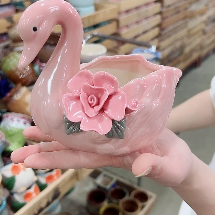 有孔.凑满10元发货多肉陶瓷花盆！