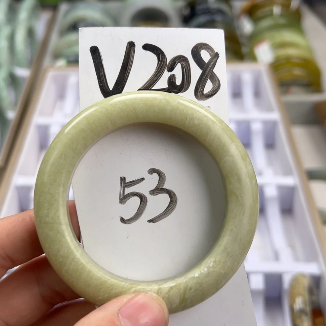 岫玉手镯未镶嵌天然岫玉微瑕