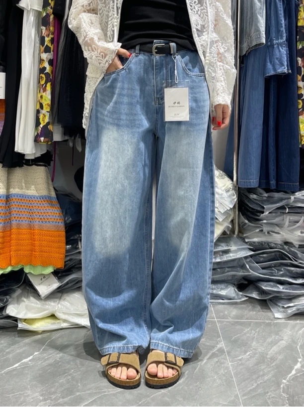 有货妒媚#2335夏季福利无弹老爹牛仔裤（不配皮带）