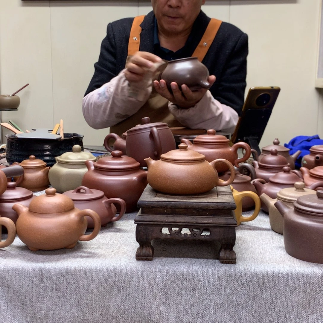 紫泥茶壶黄降坡寒江130 C半手工制作