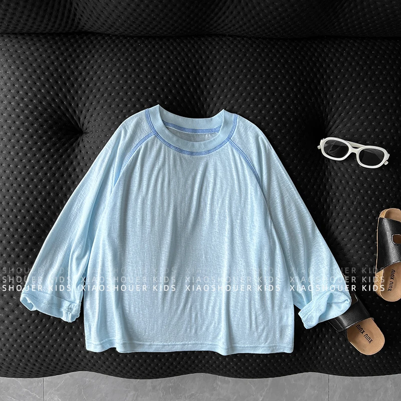 【小首尔】现货-男女童夏季防晒衫轻薄透气设计款长袖T恤HBB7761