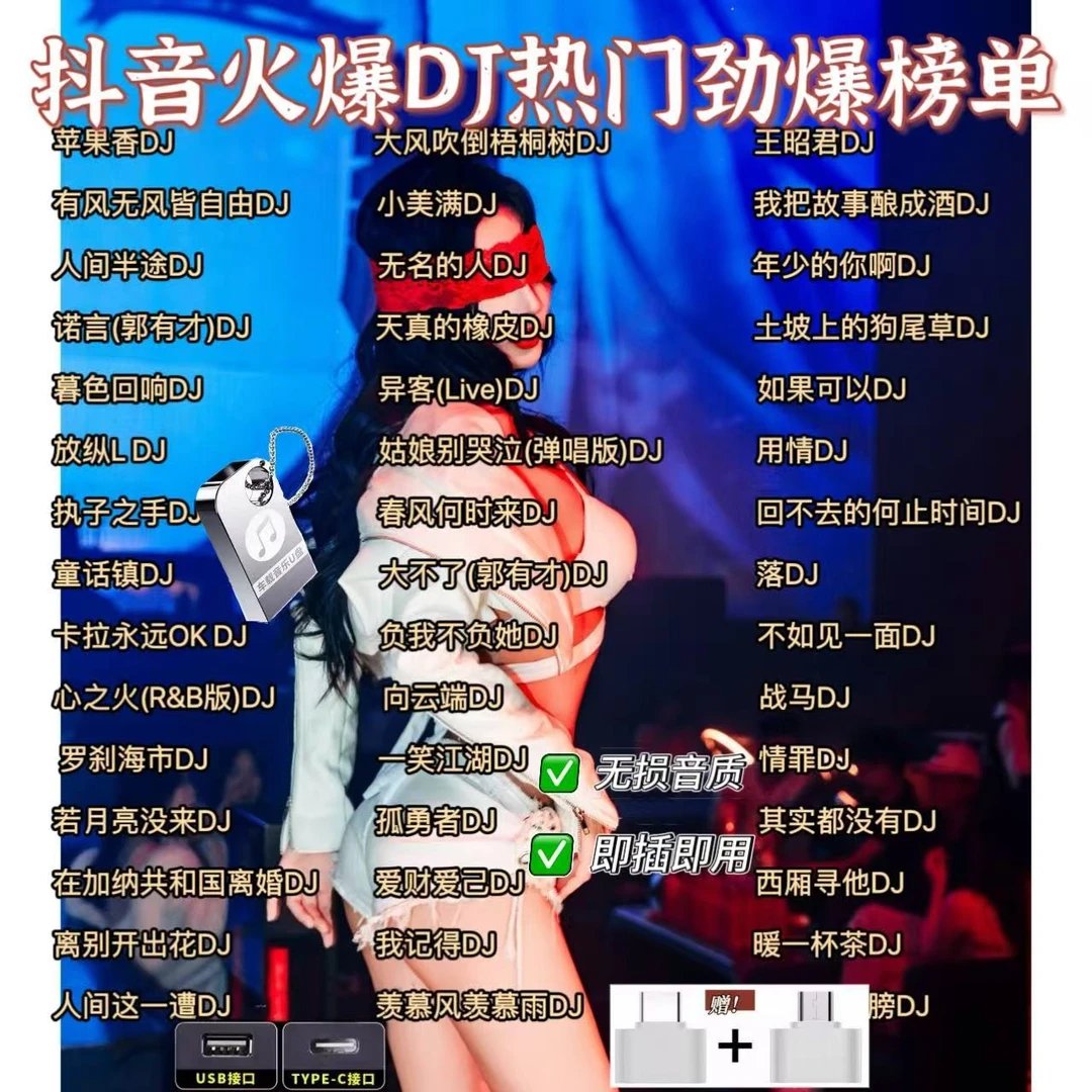 2025爆款热门DJ歌曲车载音乐u盘网络热门DJ歌曲无损高音质优盘