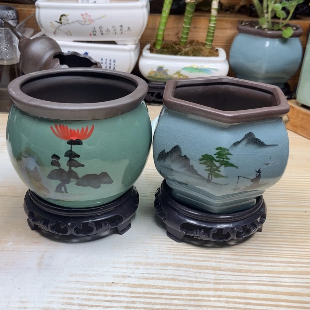 瓷片陶瓷花盆陶瓷艺术