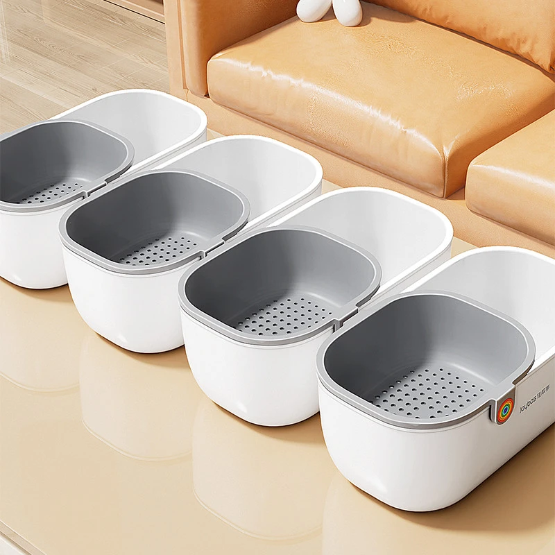 佳帮手双层瓜子零食水果食品收纳盒家用果盘沥水盘懒人专用收纳篮