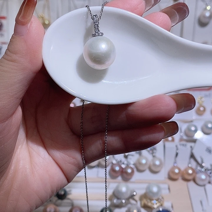 淡水珍珠未镶嵌吊坠(赠链)w14.6