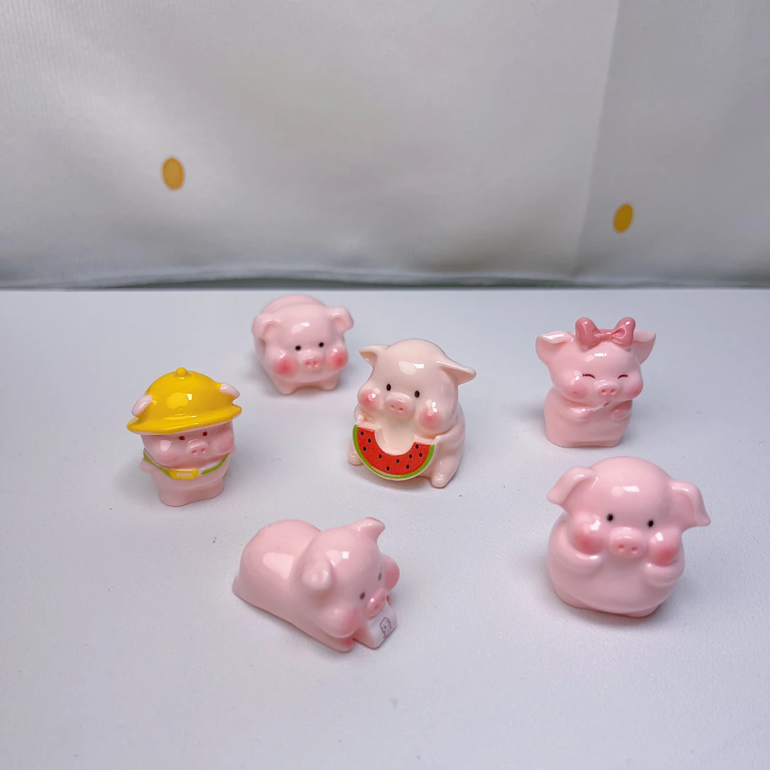 【对对碰】立体卡通小粉猪公仔 diy桌面装饰摆件盲袋萌粒