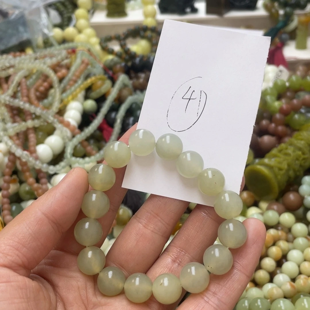 蛇纹石玉手链合金