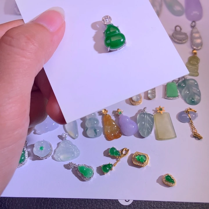 翡翠银S925镶嵌颈饰