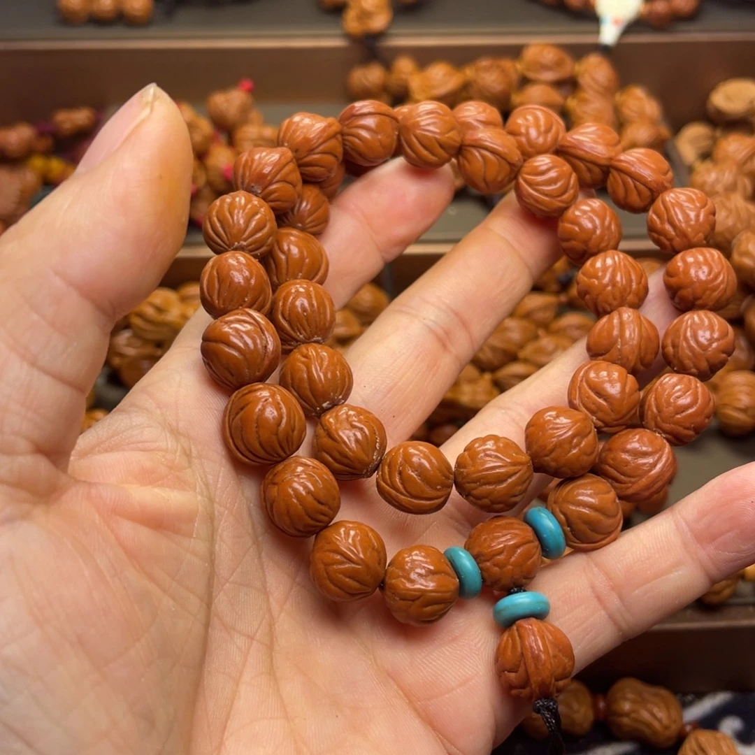 诚***信桃核手串龙纹桃核18