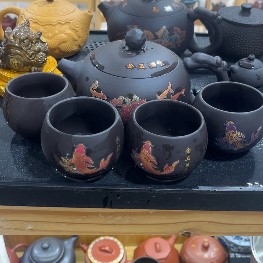 紫砂茶杯一壶4杯紫砂壶