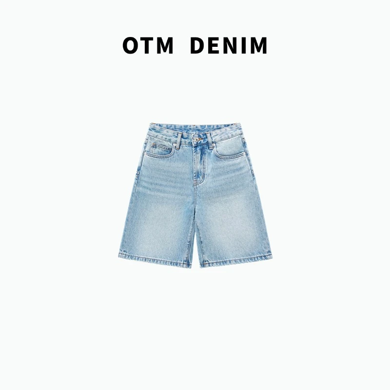 OTM DENIM【夏弦】天丝五分牛仔短裤薄款夏季中裤慵懒风女士