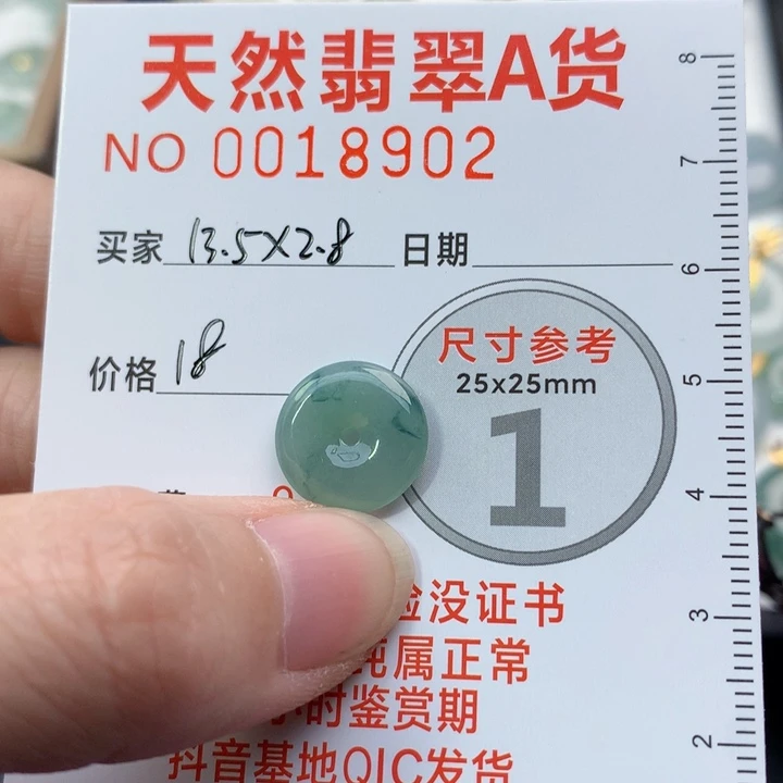 翡翠颈饰未镶嵌小扣子