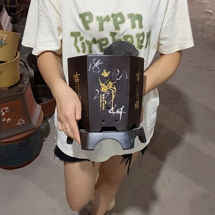 紫砂花盆紫砂花盆