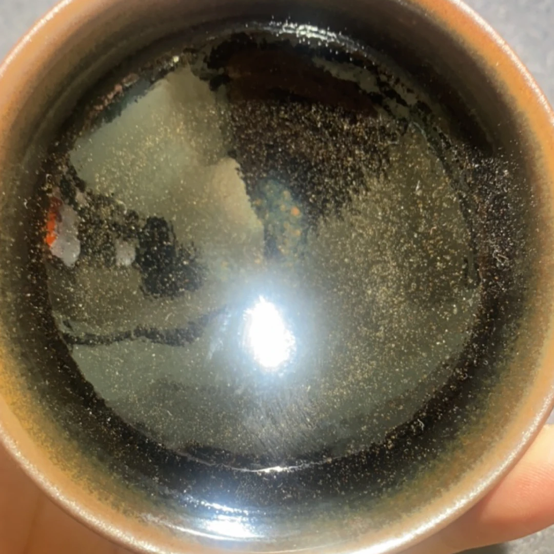 微瑕传统龙窑柴烧建盏铁胎原矿釉高温烧制茶器