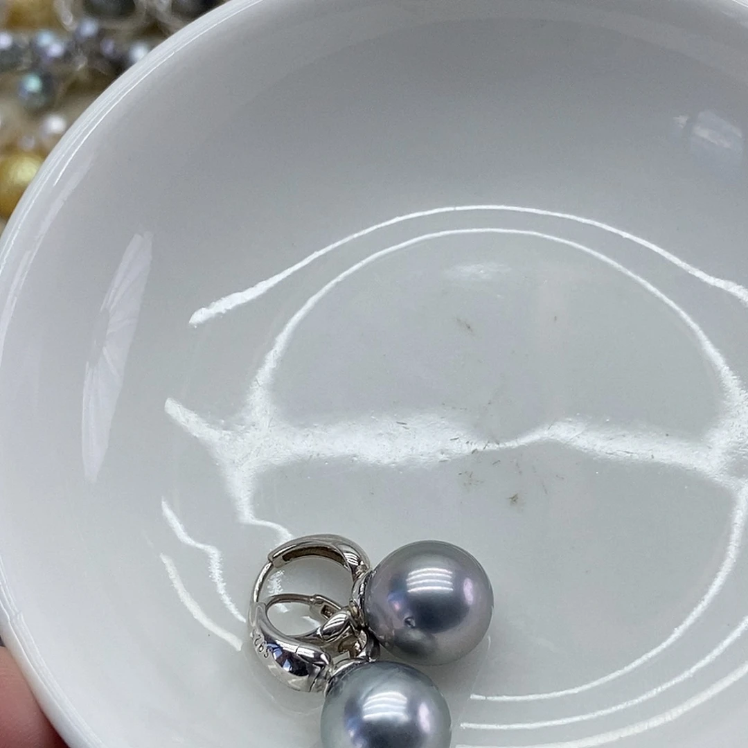 耳饰海水珍珠银S925镶嵌