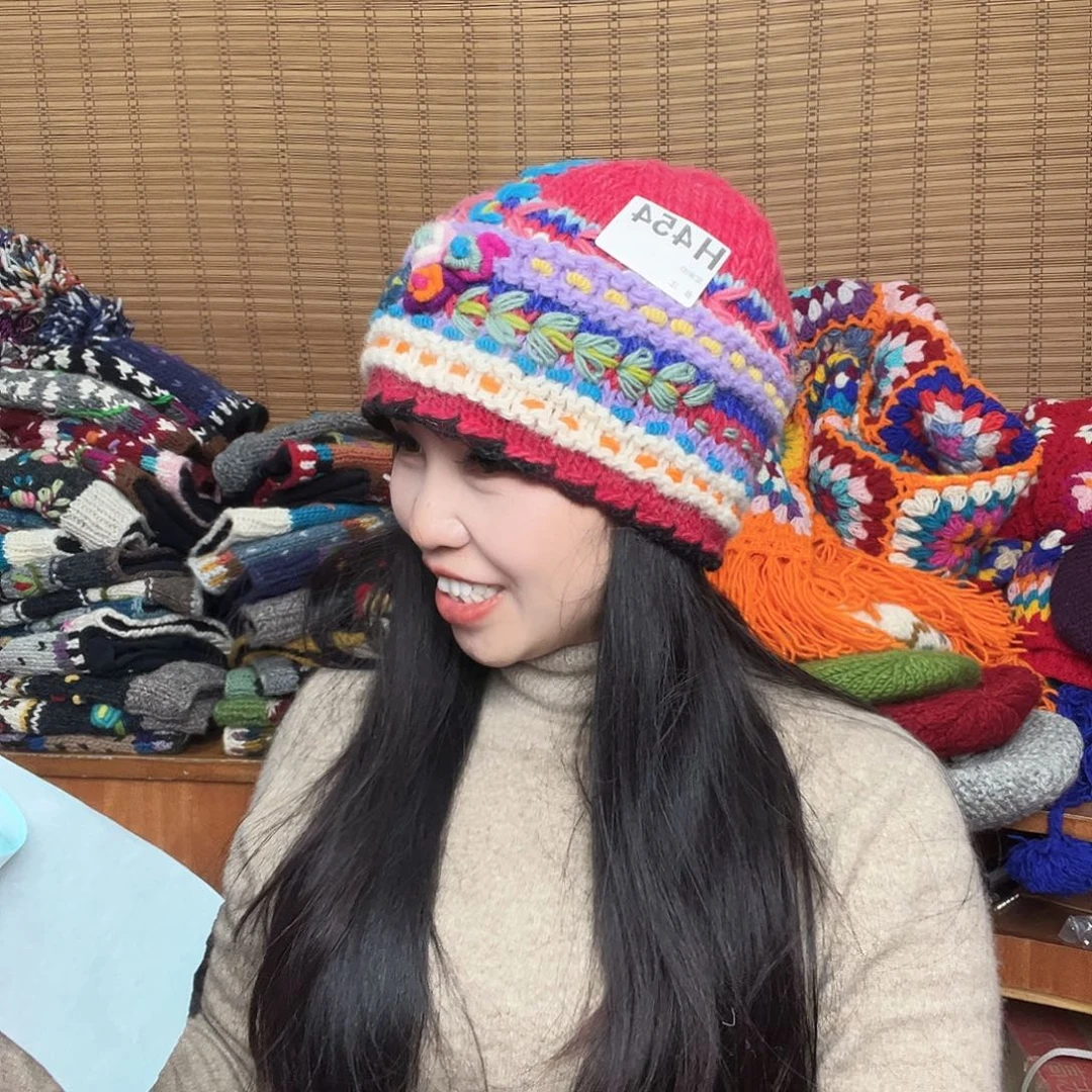 羊毛手工羊毛帽子454