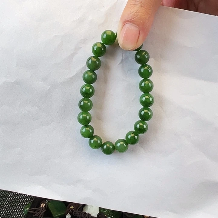 和田玉未镶嵌手链卡10左右微矿