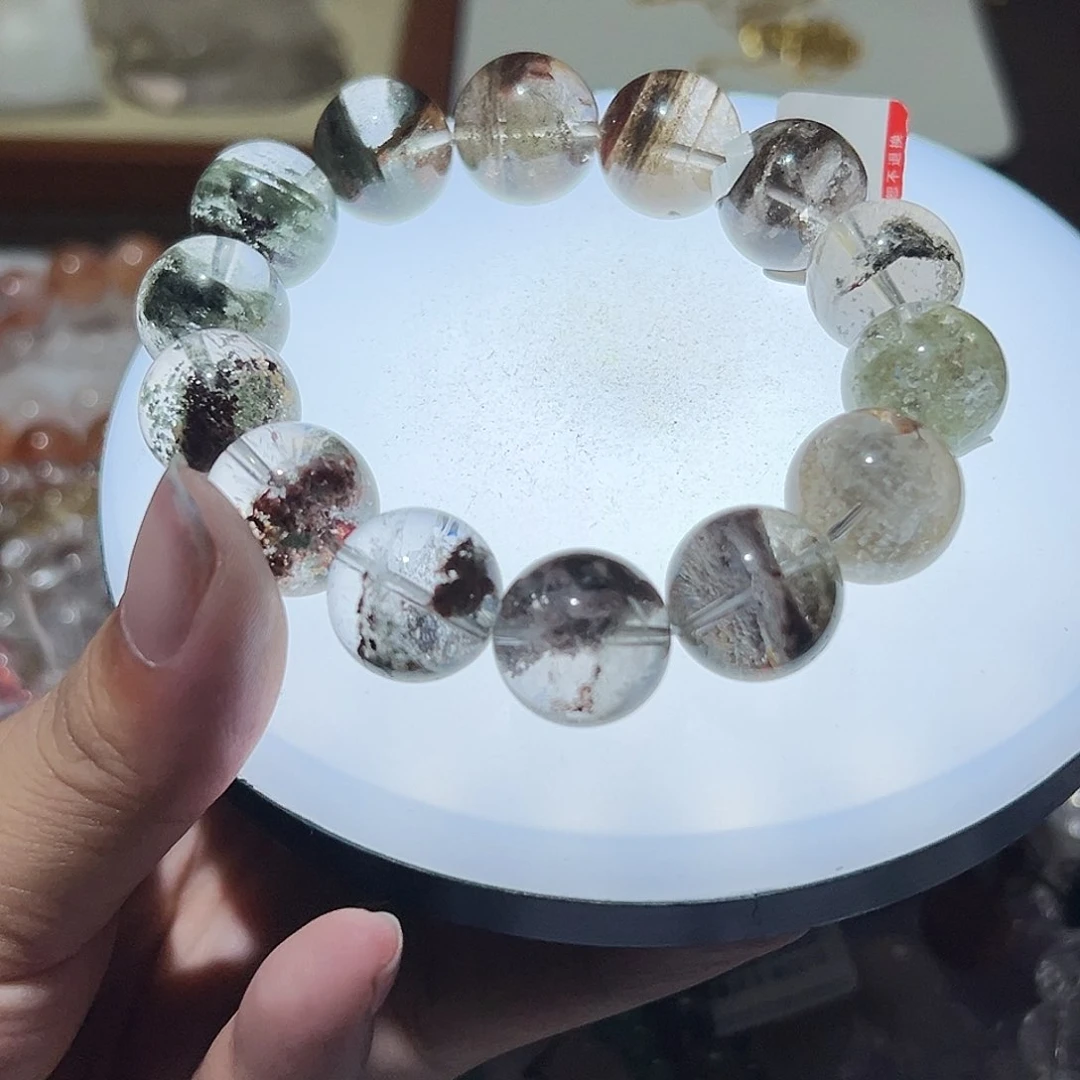 水晶手链未镶嵌四季幽灵聚宝盆16毫米113号