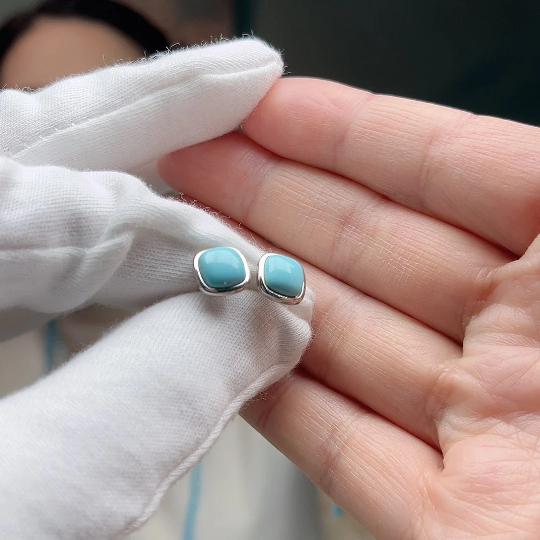 绿松石珠宝奇石银S925镶嵌