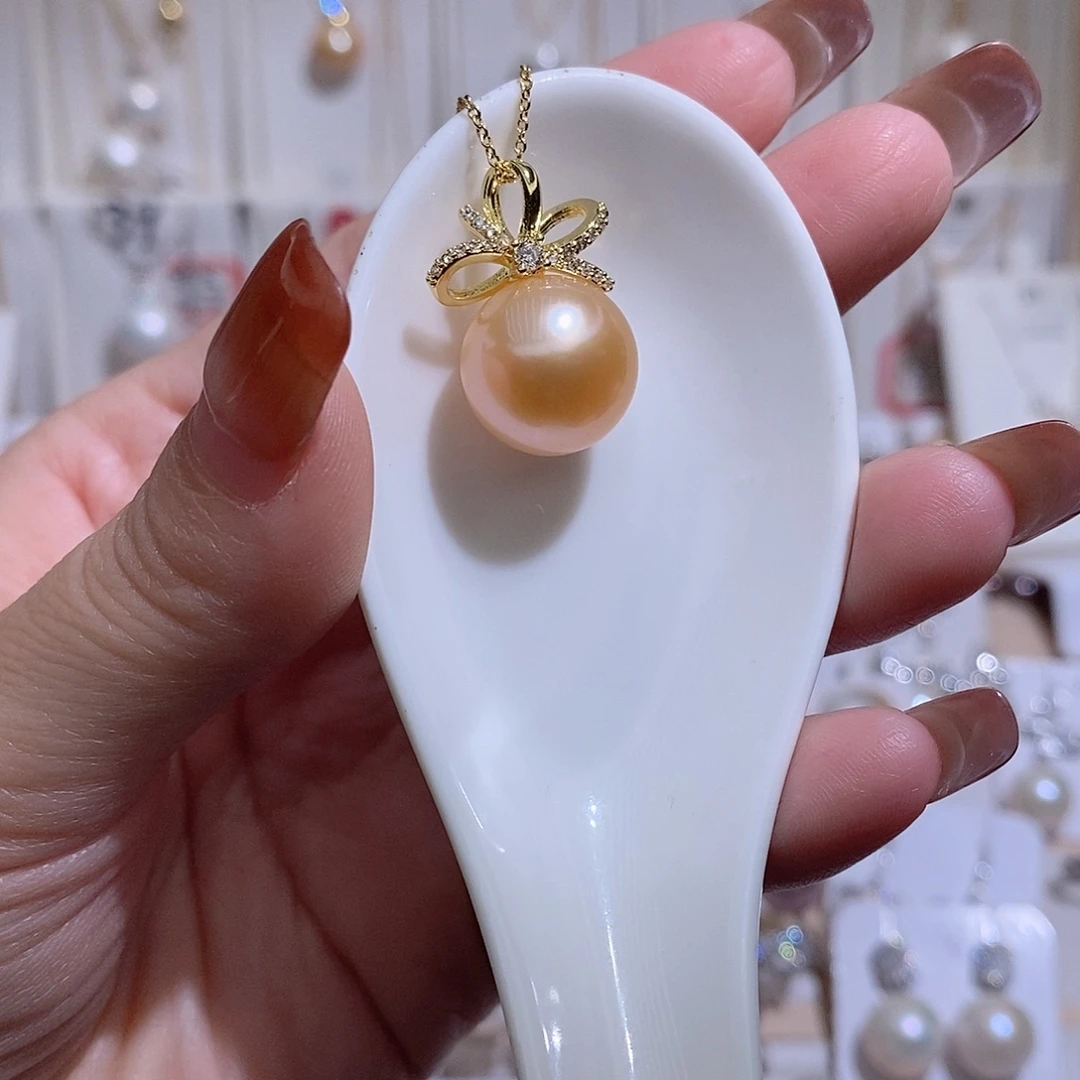 未镶嵌淡水珍珠吊坠(赠链)w14