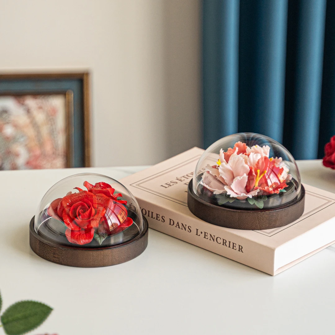 创意手工捏花陶瓷香薰家用高端桌面玄关陶瓷摆件室内持久扩香摆设