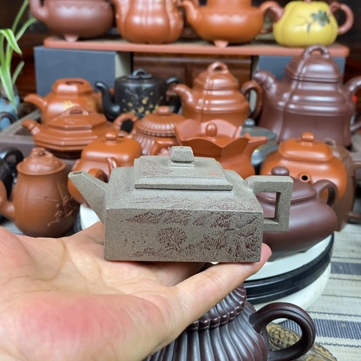 茶壶紫砂方山逸士120cc原矿特高温老青段