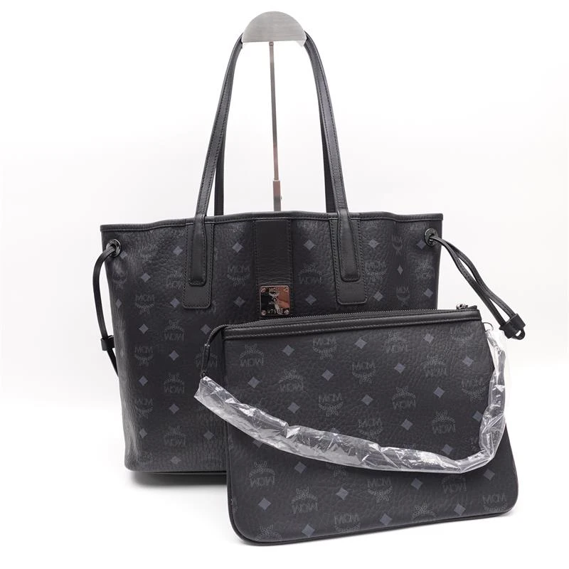95新 MCM 新款子母托特包中号黑色/LZ00155