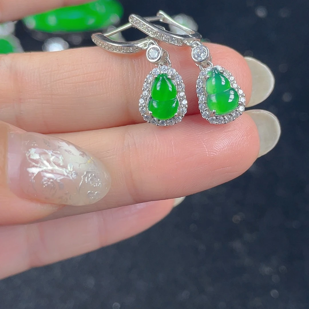 翡翠吊坠(不含链)银S925镶嵌