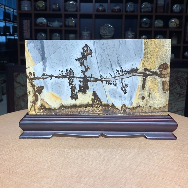 ，广西国画石摆件，收藏观赏