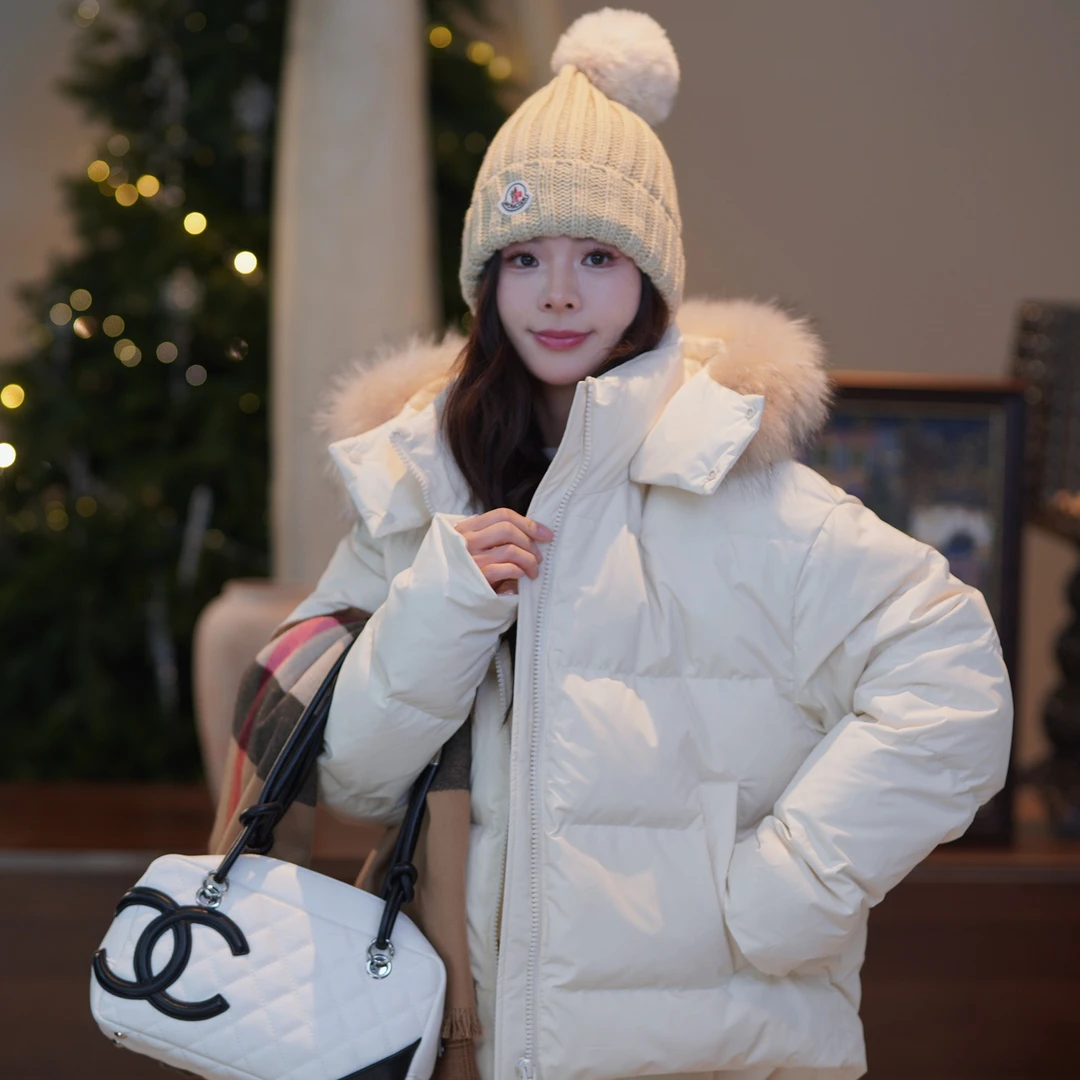 Glele私服「古早羽绒服」90%白鸭绒过冬战袍毛领特氟龙羽绒