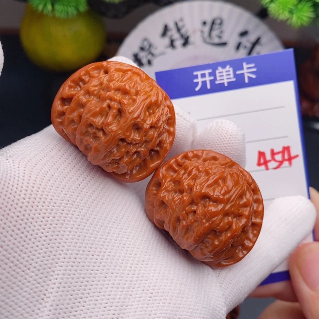 把件文玩核桃38球白454