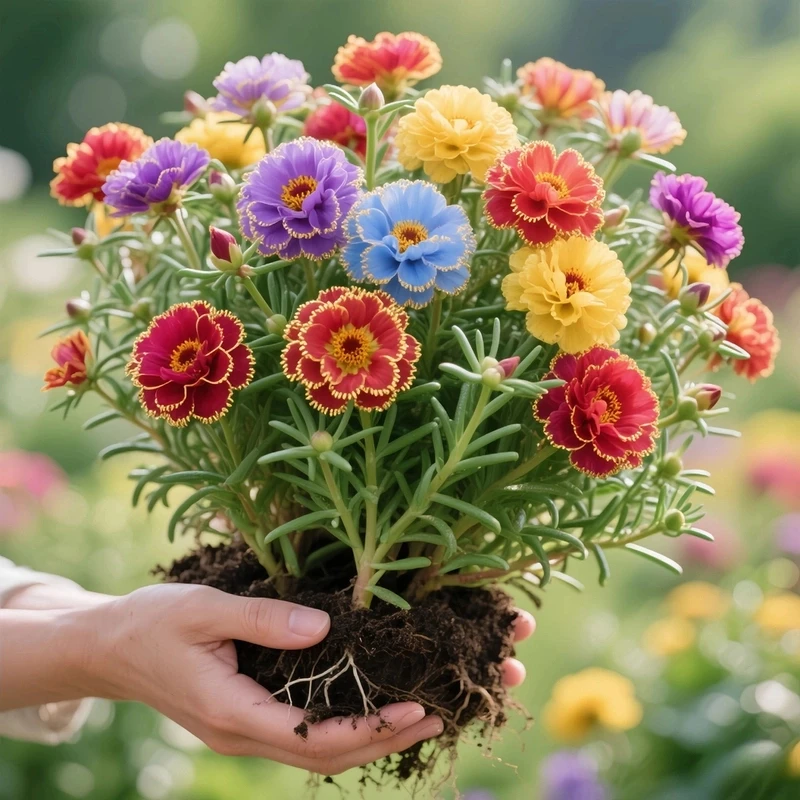 五彩进口重瓣太阳花苗混色四季开花植物耐寒热阳台外院花卉绿植