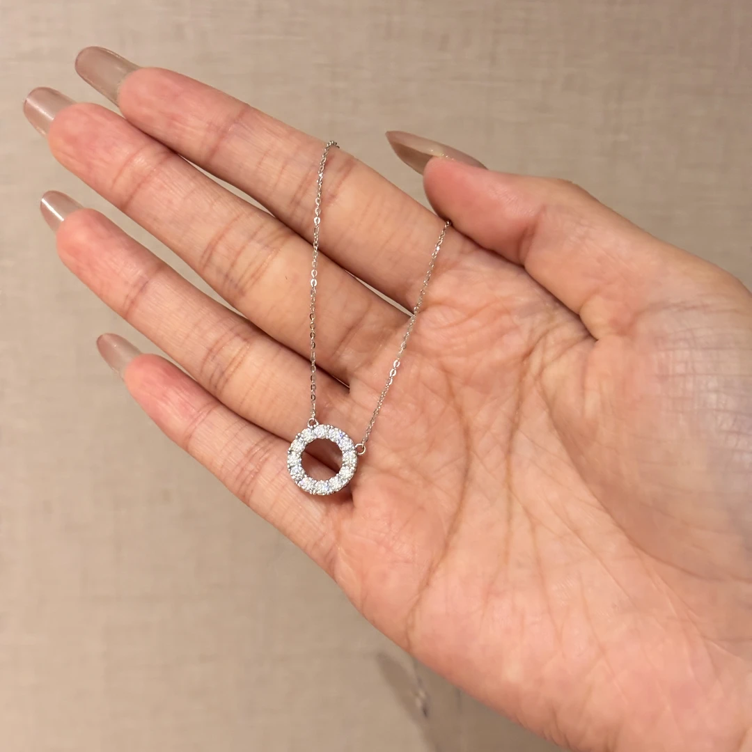 坠链均925银莫桑石 气质百搭项链设计感时尚轻奢A1700