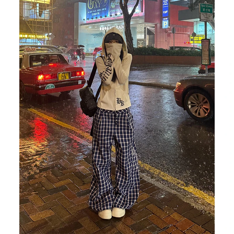 美式字母印花连帽卫衣女秋冬季新款设计感显瘦韩系复古外套上衣潮