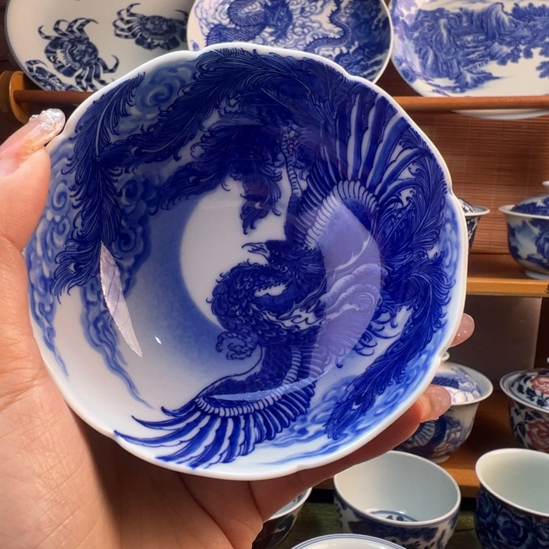 肚***物景德镇含月阁凤凰普洱杯