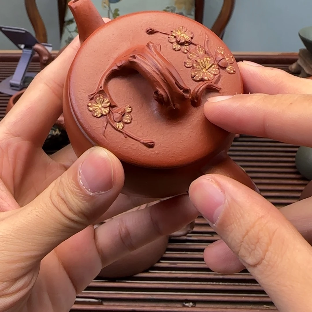 茶壶紫砂全手工樱花汉瓦瑕疵