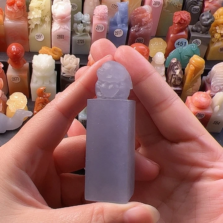 云南石印石手工定制2.1厘米，兔子，包刻字