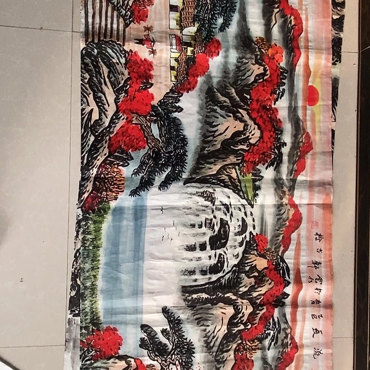 国画四尺横幅山水