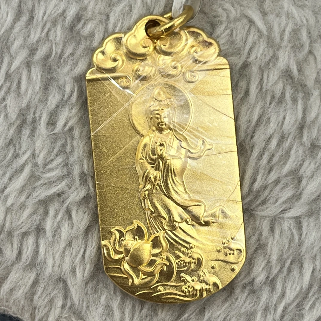 吊坠足银 足银吊坠  足银南海观音牌  古法传承